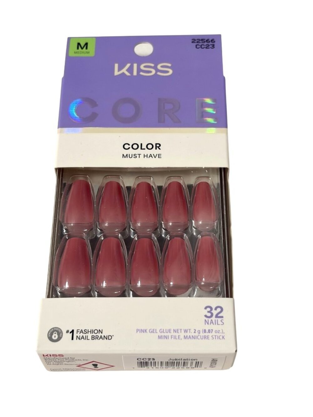 New Kiss Core Size Medium Nail 22566 CC23 32 Nails Color Must Have